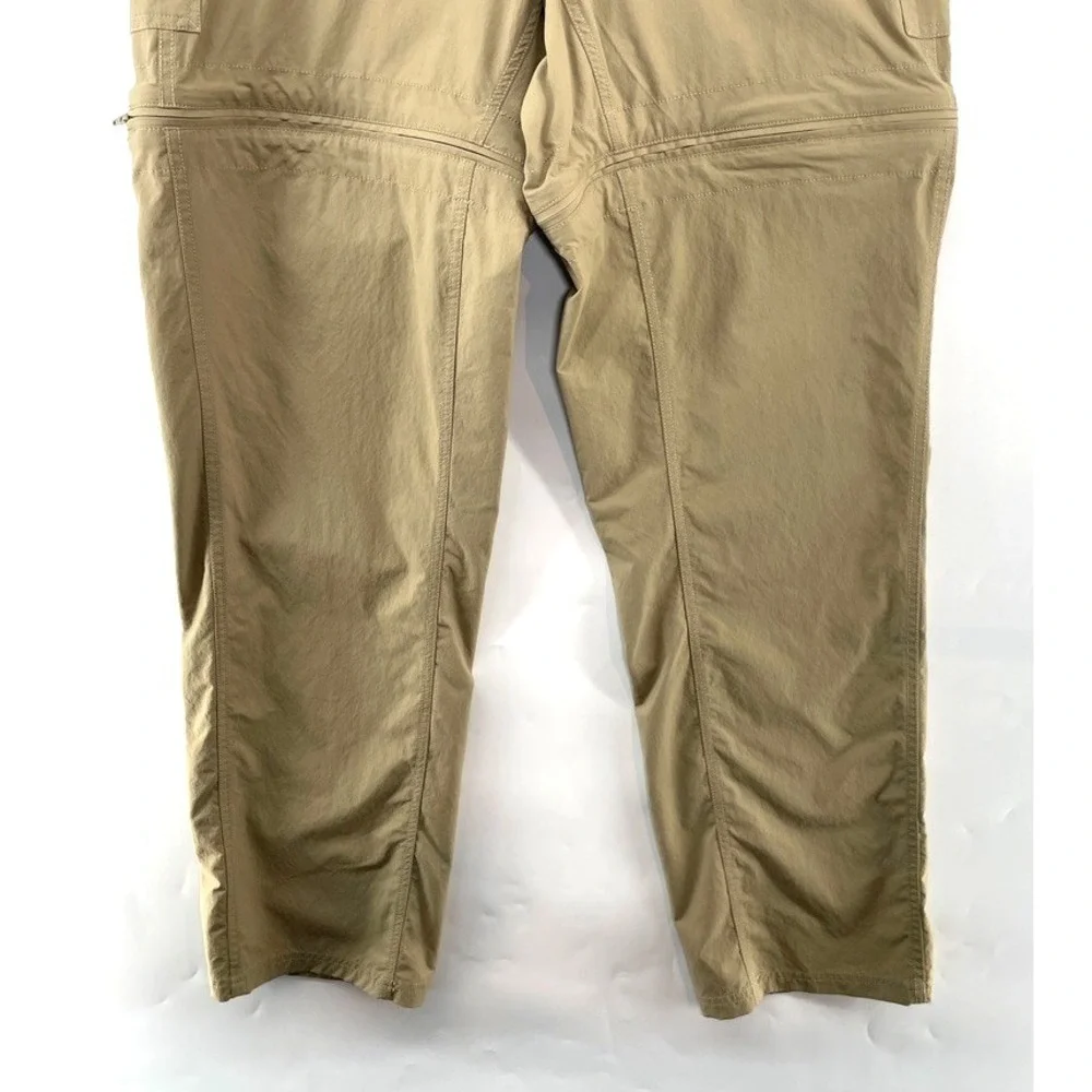 North Face Women's Convertible Pants Size 16 Beige‎ Hiking Drawstring Nylon